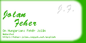 jolan feher business card